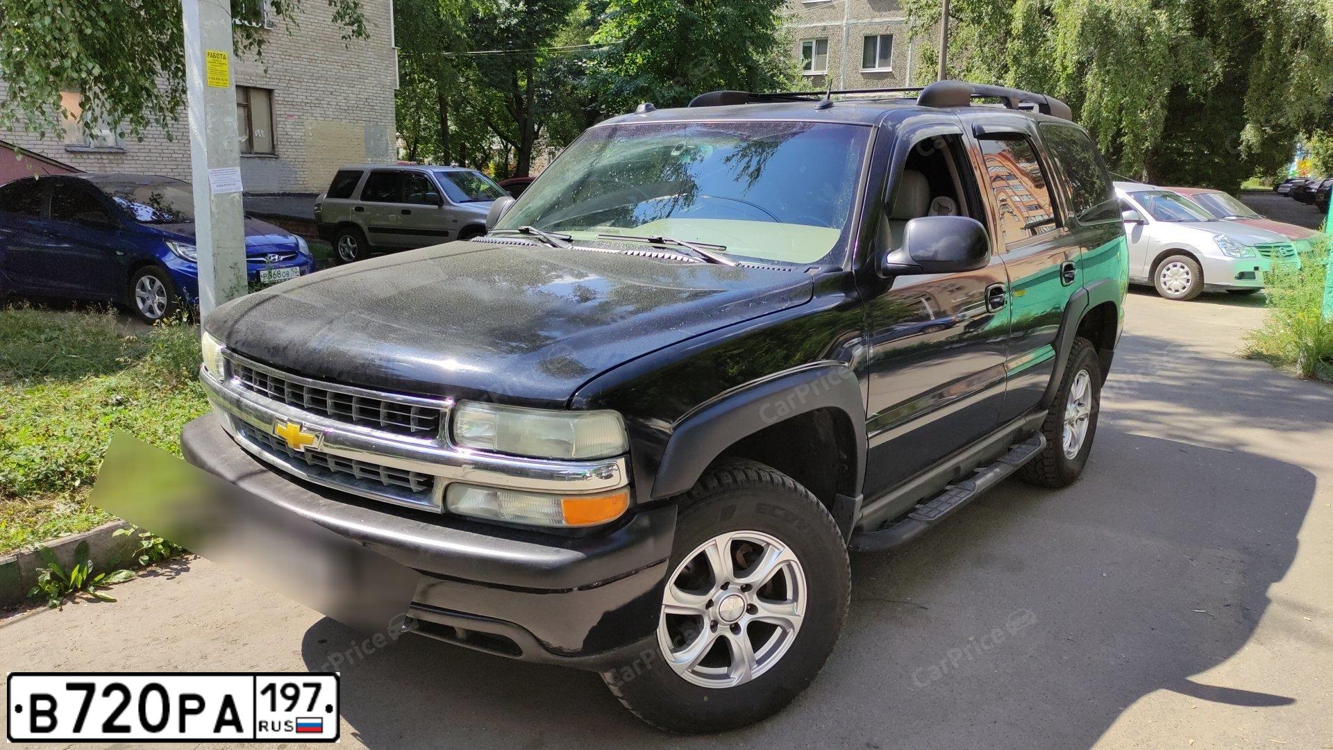 Фото автомобиля CHEVROLET TAHOE, 2004 — госномер В720РА197. Цвет: ЧЕРНЫЙ