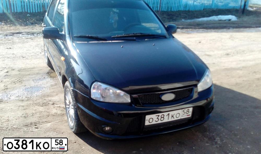 Фото автомобиля LADA 1119 KALINA, 2011 — госномер Р763ТТ58. Цвет: Сине-Черный