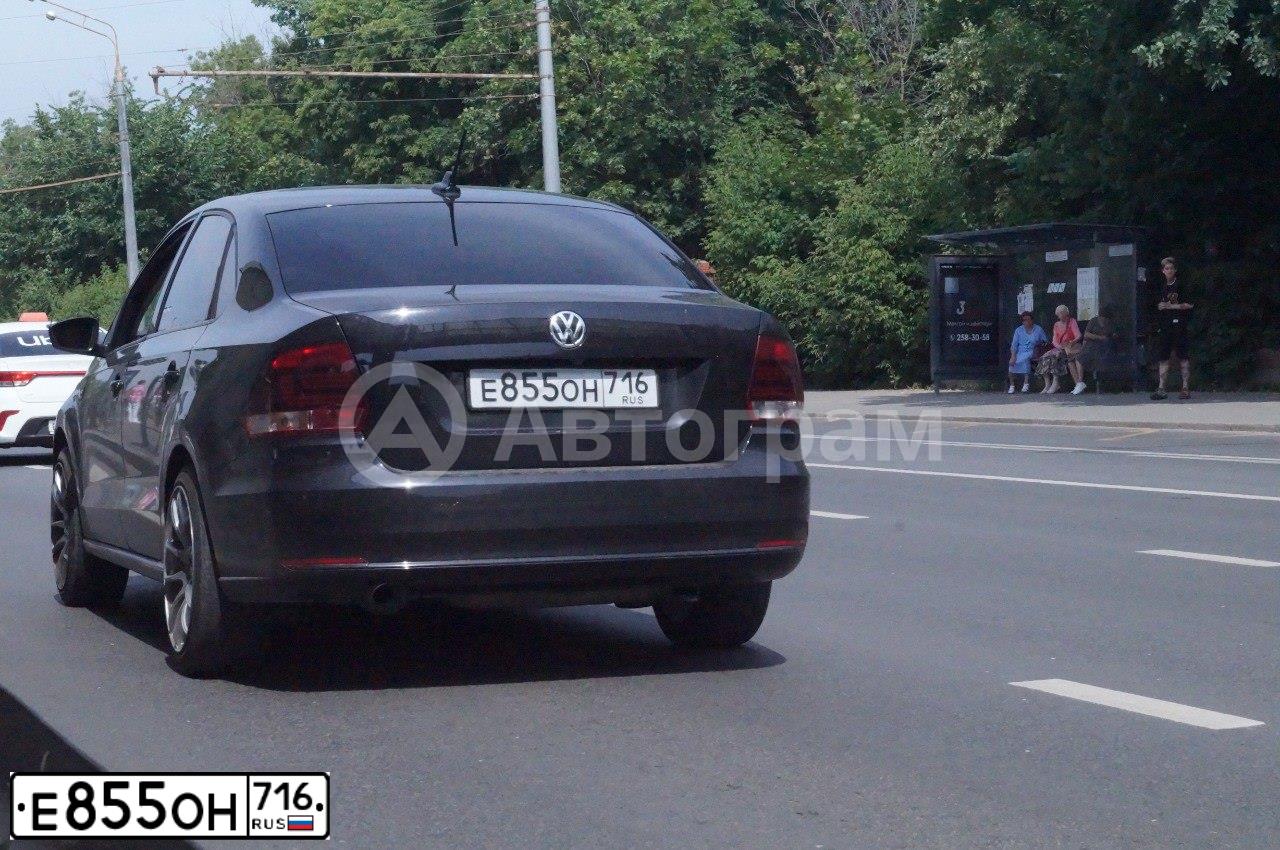 Фото автомобиля VOLKSWAGEN POLO, 2019 — госномер М073ХА702. Цвет: ЧЕРНЫЙ