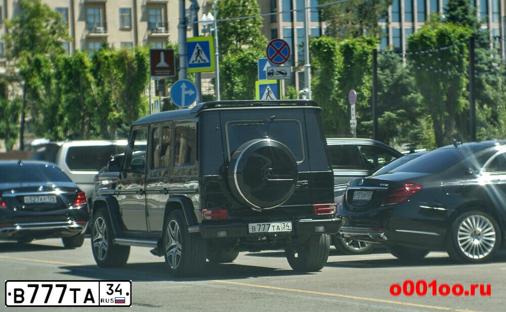Фото автомобиля MERCEDES G-KLASSE, 1998 — госномер В777ТА34. Цвет: ЧЕРНЫЙ
