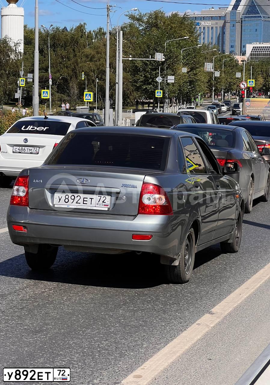 Фото автомобиля LADA 2170 PRIORA, 2010 — госномер У892ЕТ72. Цвет: СРЕДНИЙ СЕРО-ЗЕЛЕНЫЙ МЕТАЛЛ
