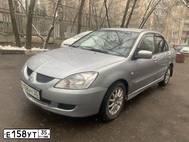 Фото автомобиля MITSUBISHI LANCER, 2005 — госномер М635ЕХ136. Цвет: СЕРЫЙ
