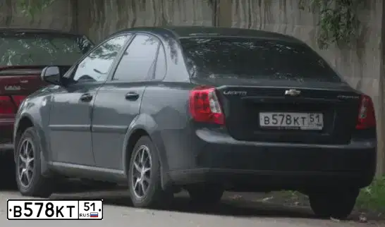 Фото автомобиля CHEVROLET LACETTI, 2010 — госномер В578КТ51. Цвет: ЧЕРНЫЙ
