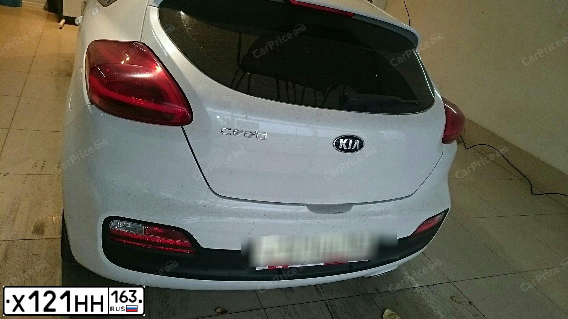 Фото автомобиля KIA CEED, 2016 — госномер Х190СС763. Цвет: Белый