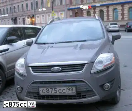 Фото автомобиля FORD KUGA, 2011 — госномер С875СС98. Цвет: ТЕМНО-СЕРЫЙ