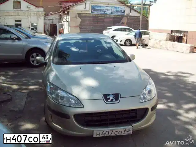 Фото автомобиля PEUGEOT 407, 2005 — госномер Н407СО63. Цвет: СВЕТЛО-СЕРЫЙ