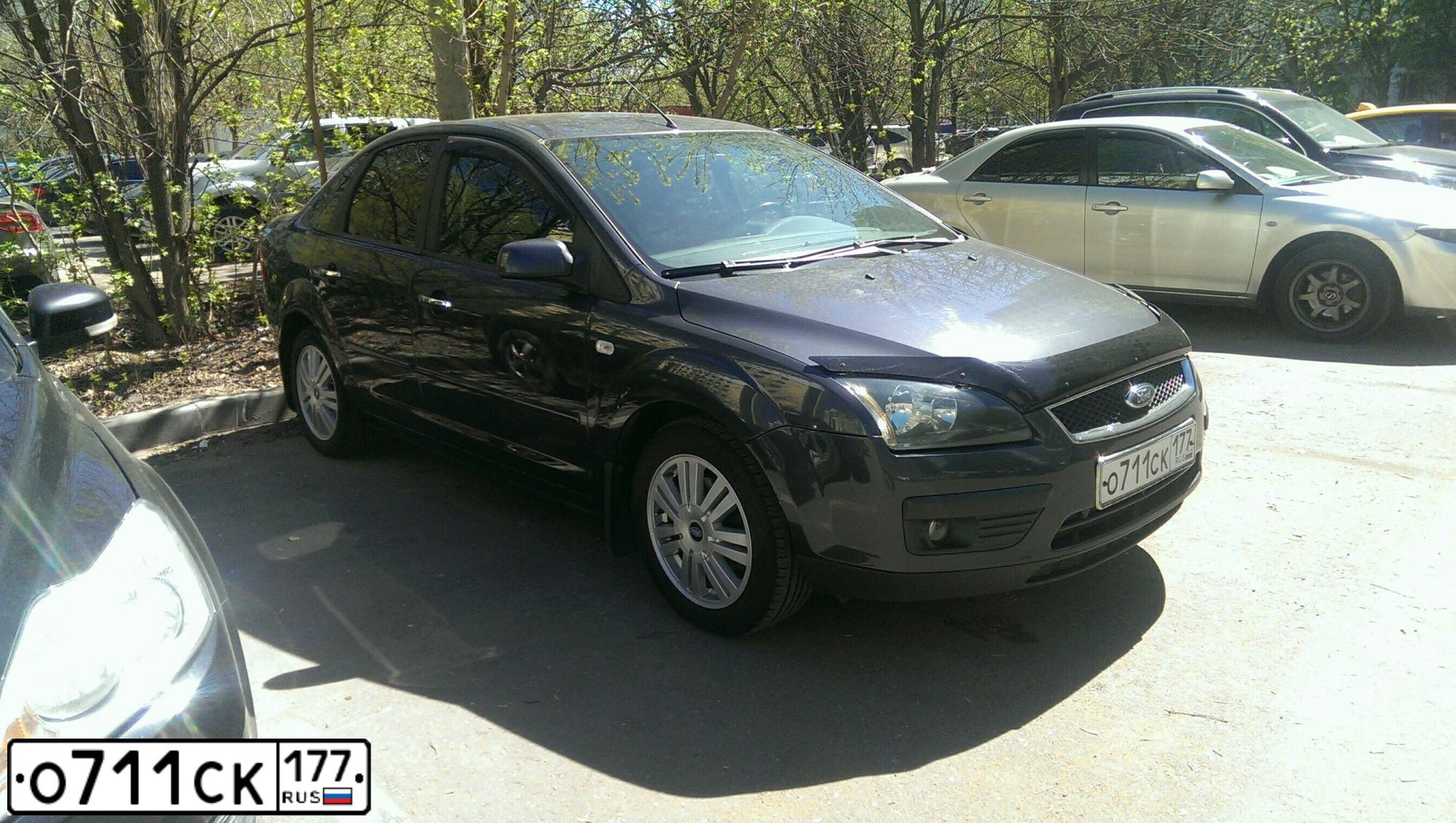 Фото автомобиля FORD FOCUS, 2007 — госномер А629СС799. Цвет: ТЕМНО-СЕРЫЙ