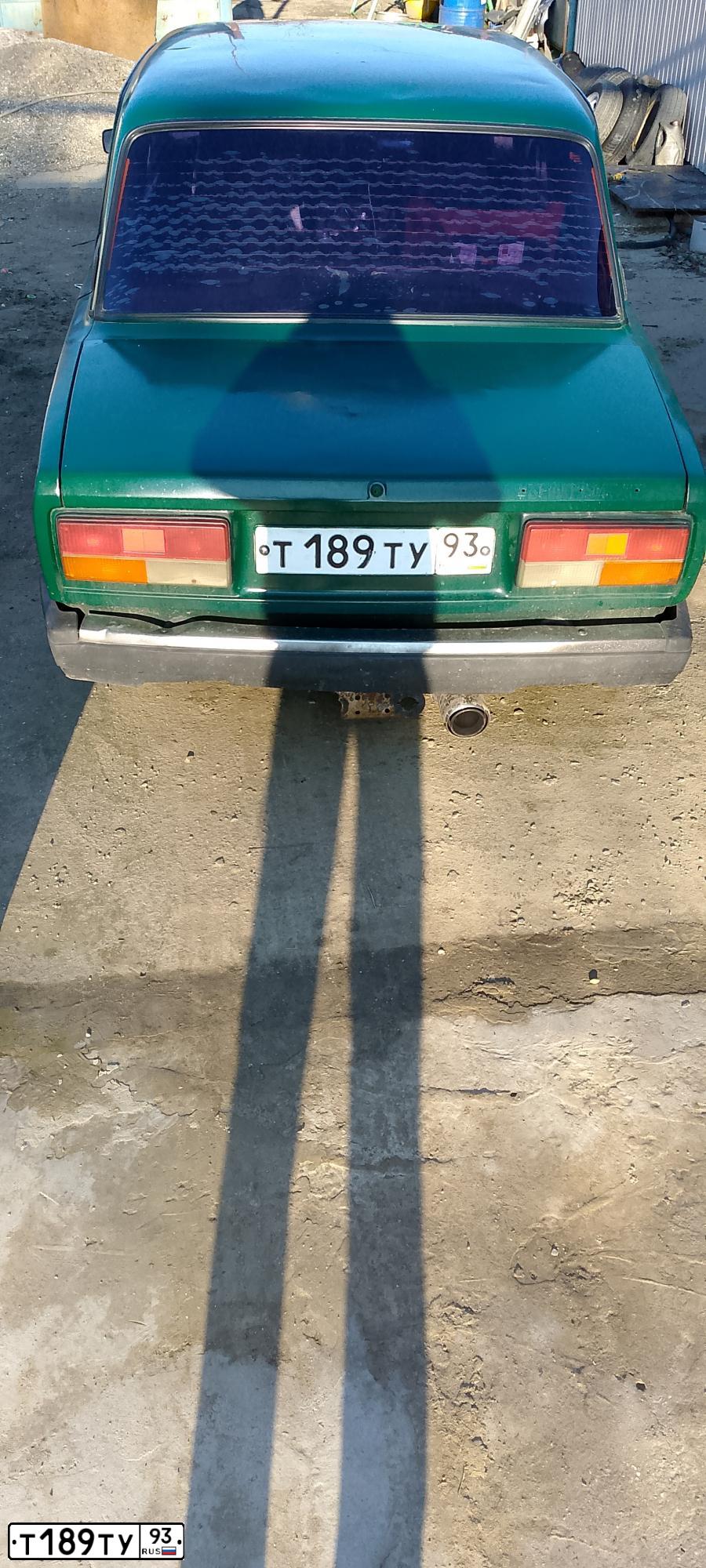 Фото автомобиля LADA 2107 LADA, 1998 — госномер Т189ТУ93. Цвет: ЗЕЛЕНЫЙ