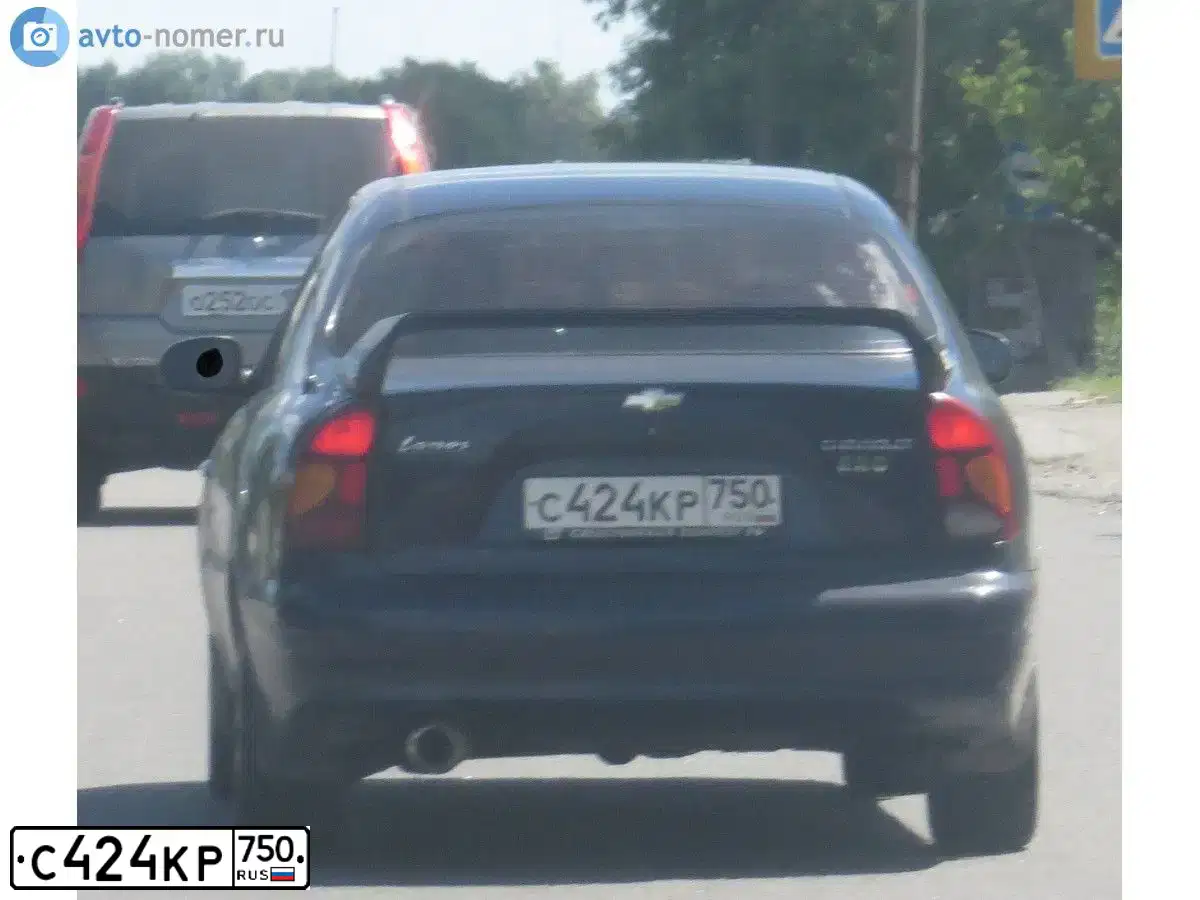 Фото автомобиля ZAZ LANOS, 2007 — госномер С424КР750. Цвет: СИНИЙ ТЕМНЫЙ