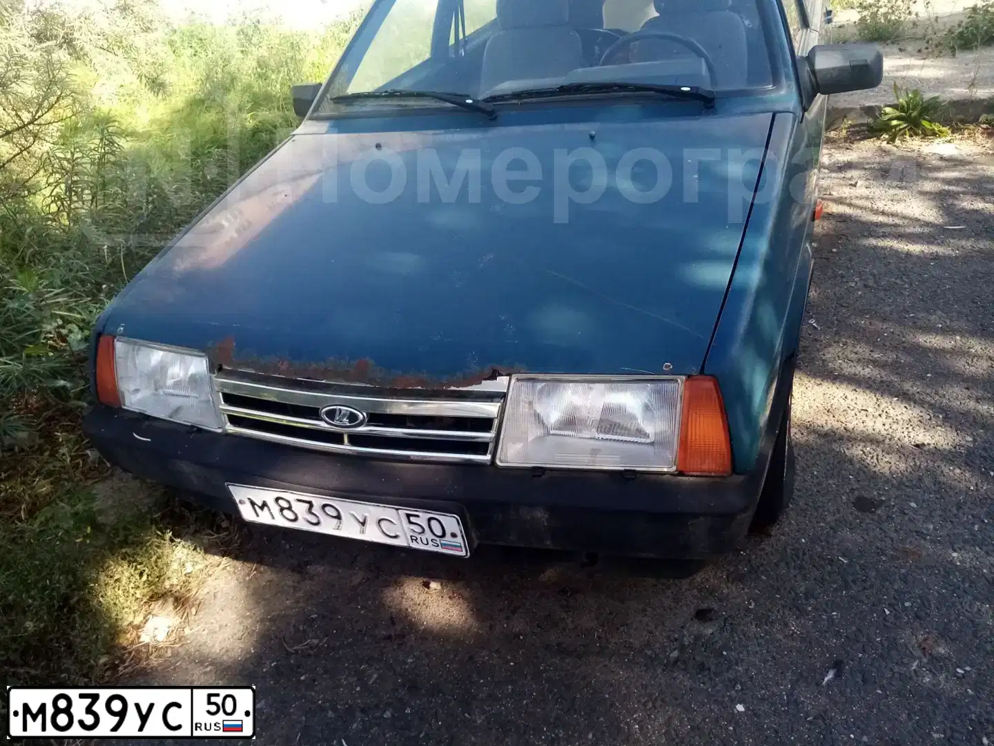 Фото автомобиля LADA 2109 SAMARA, 2000 — госномер М839УС50. Цвет: ЗЕЛЕНЫЙ СИНИЙ