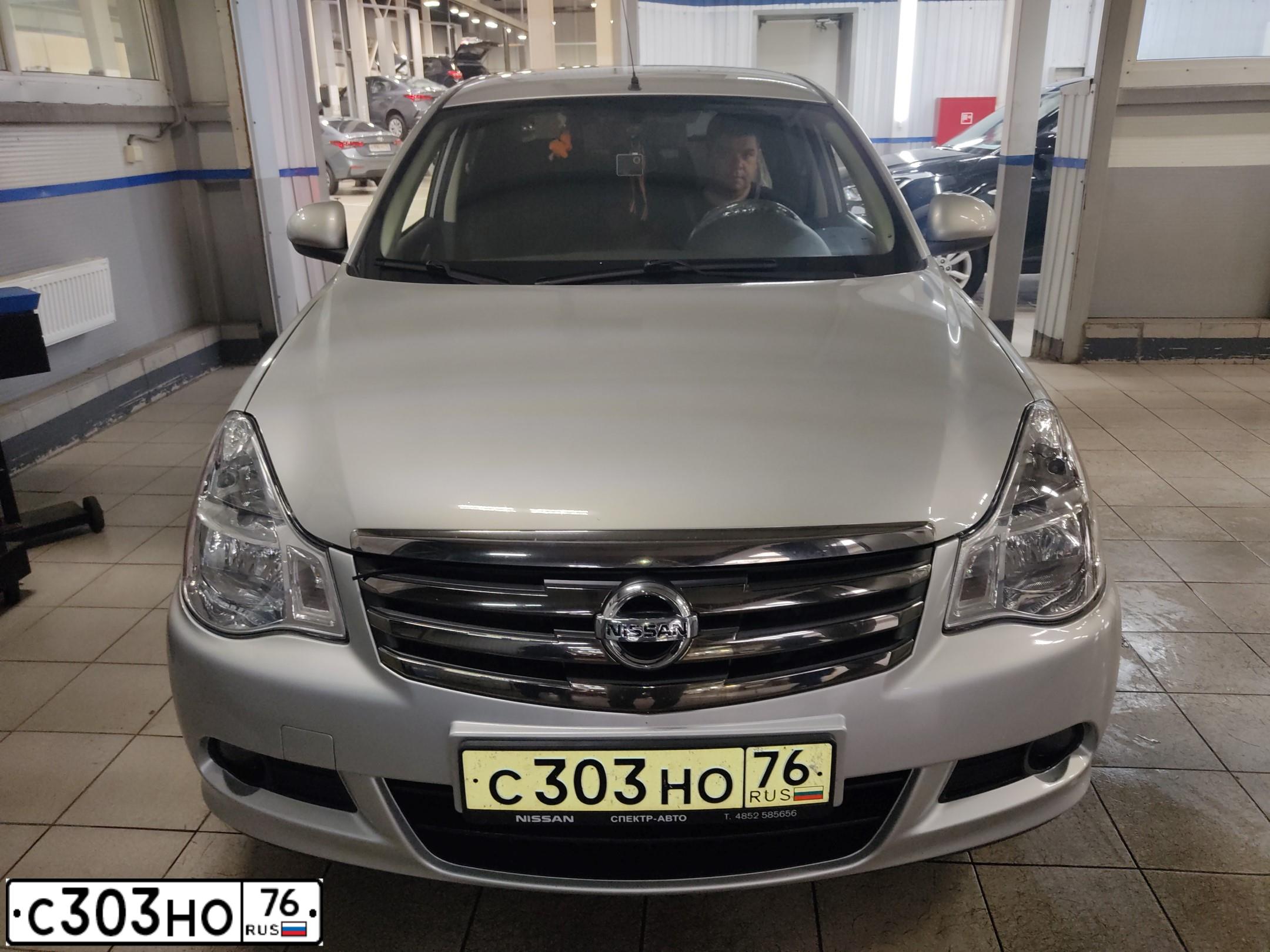 Фото автомобиля NISSAN ALMERA /AVTOVAZ/, 2017 — госномер С303НО76. Цвет: СВЕТЛО-СЕРЫЙ