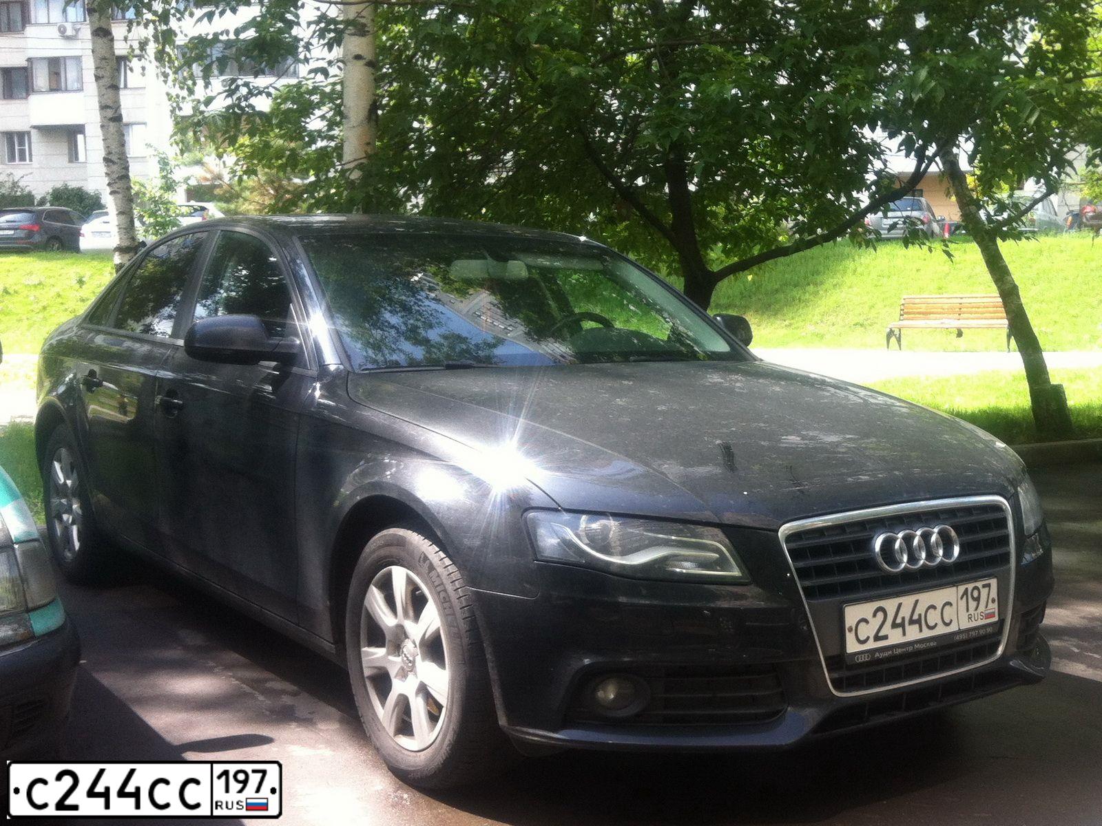 Фото автомобиля AUDI A4, 2009 — госномер В176ВТ774. Цвет: ЧЕРНЫЙ