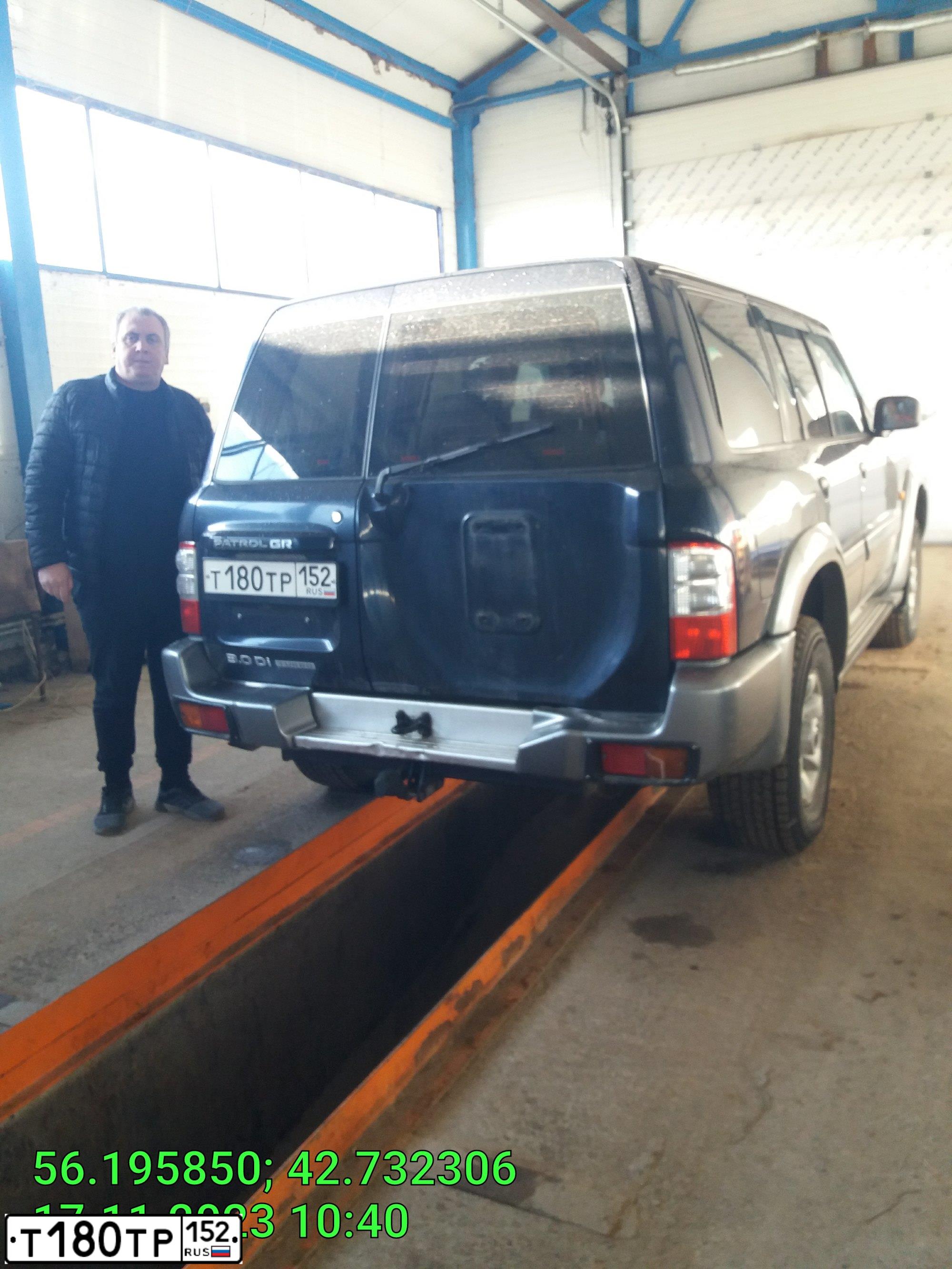 Фото автомобиля NISSAN PATROL, 2003 — госномер С959ТН52. Цвет: синий