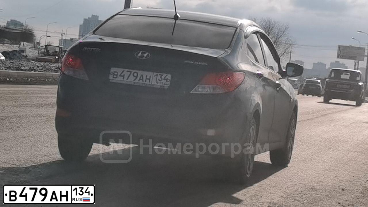 Фото автомобиля HYUNDAI SOLARIS, 2013 — госномер В479АН134. Цвет: ЧЕРНЫЙ