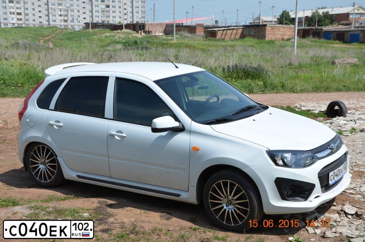Фото автомобиля LADA 2192 KALINA, 2015 — госномер С040ЕК102. Цвет: Белый