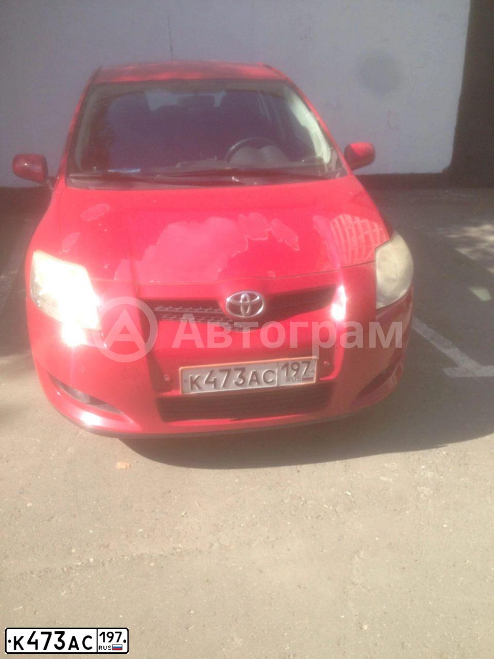Фото автомобиля TOYOTA AURIS, 2007 — госномер К473АС197. Цвет: КРАСНЫЙ
