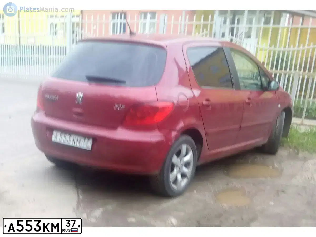 Фото автомобиля PEUGEOT 307, 2006 — госномер В616ТР37