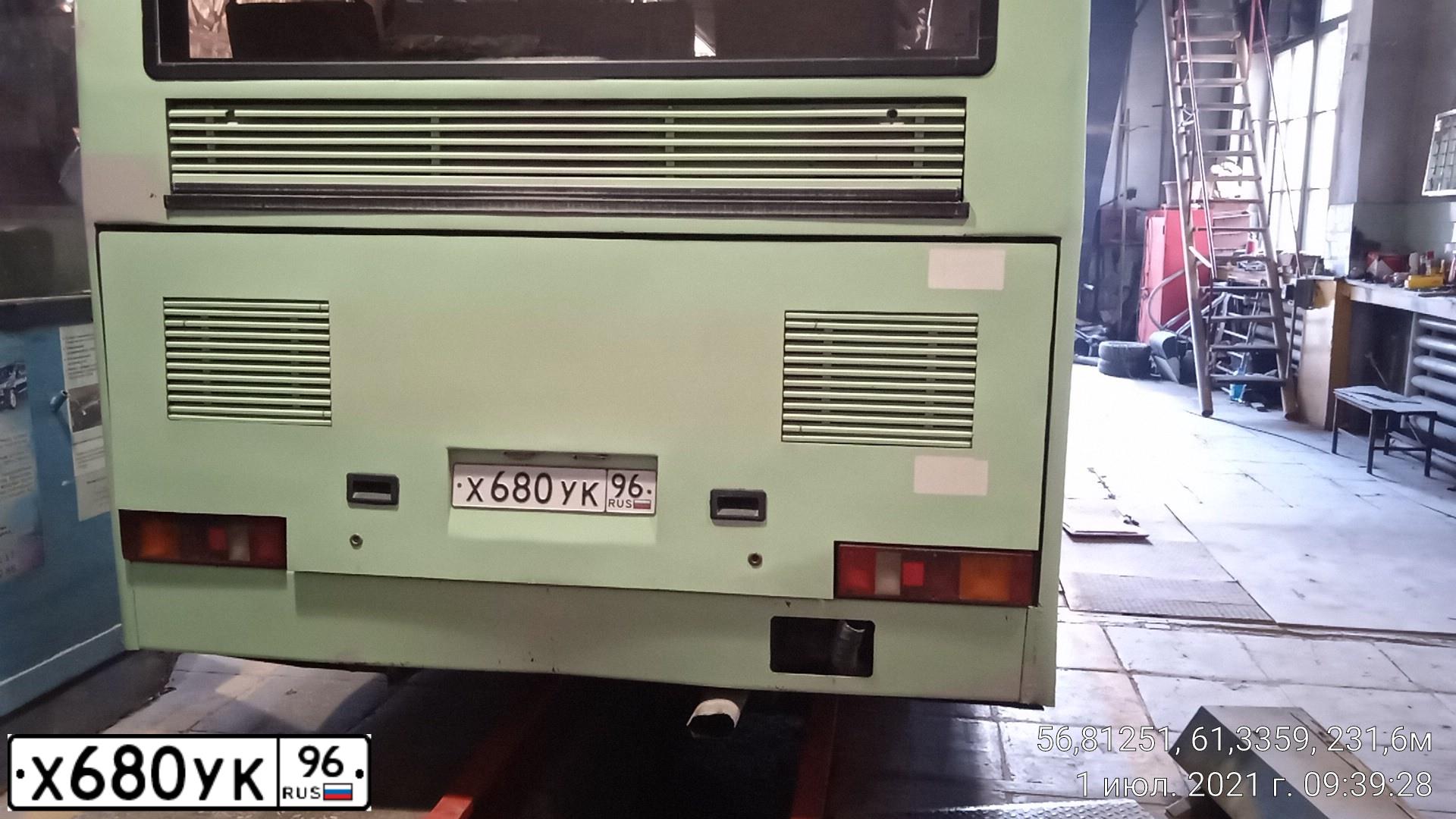 Фото автомобиля MAZ 104, 2004 — госномер Х680УК96. Цвет: ЗЕЛЕНЫЙ