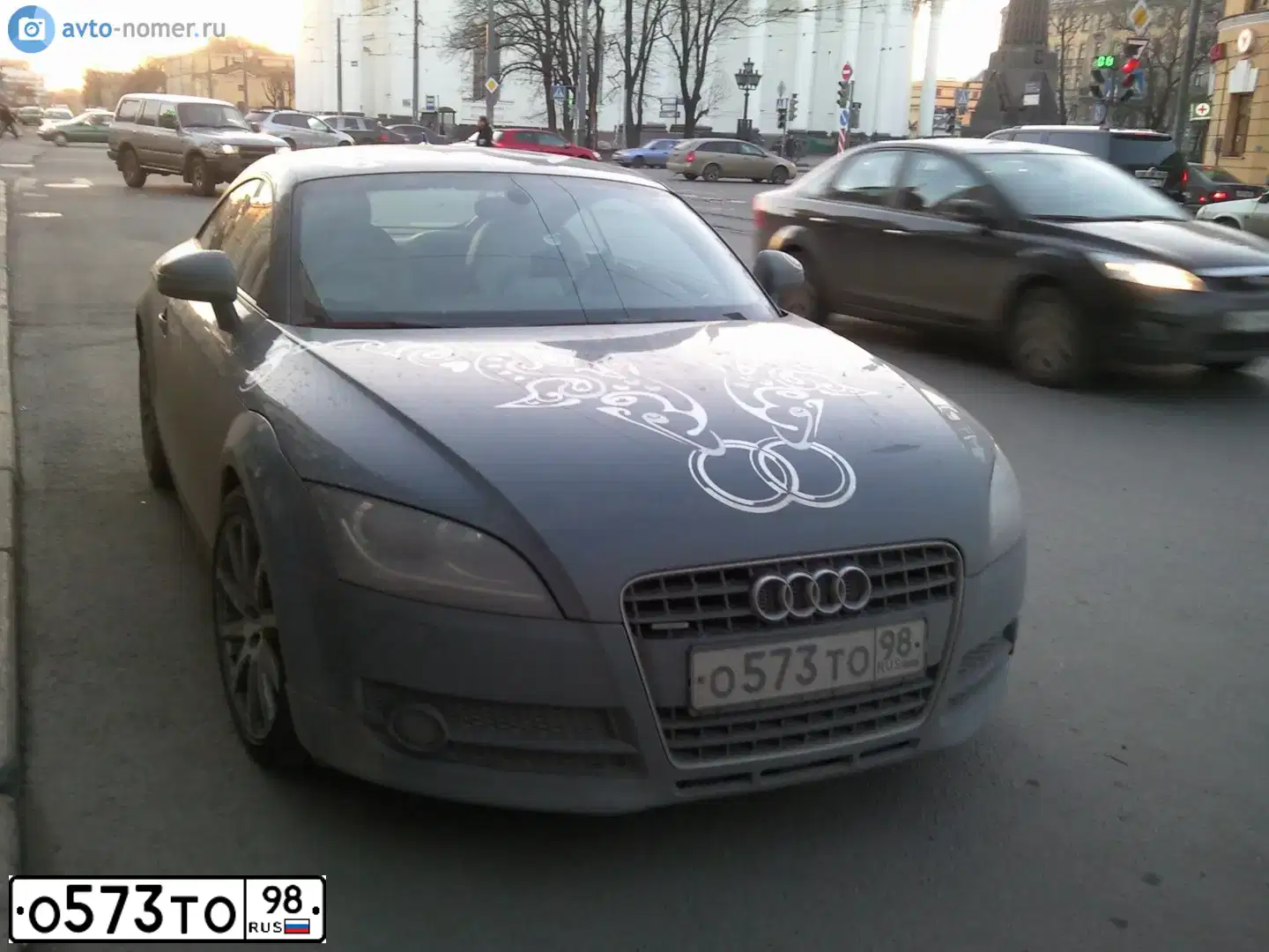 Фото автомобиля AUDI TT, 2007 — госномер В009ХС178. Цвет: Сине-зеленый