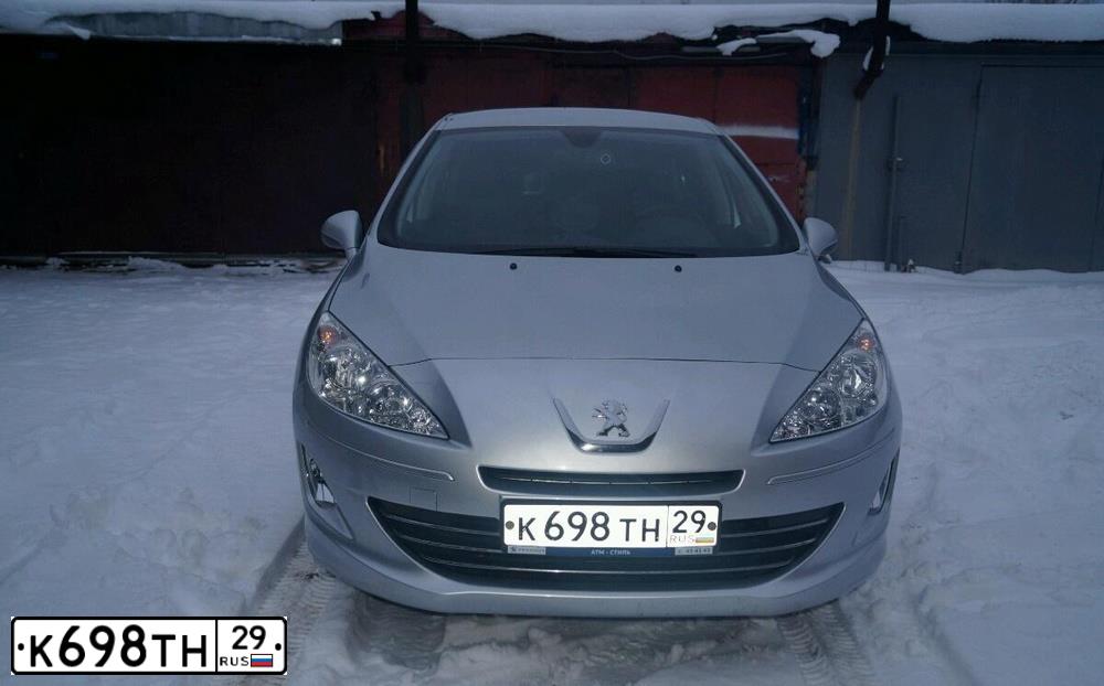Фото автомобиля PEUGEOT 408, 2012 — госномер К698ТН29. Цвет: СЕРЕБРИСТЫЙ