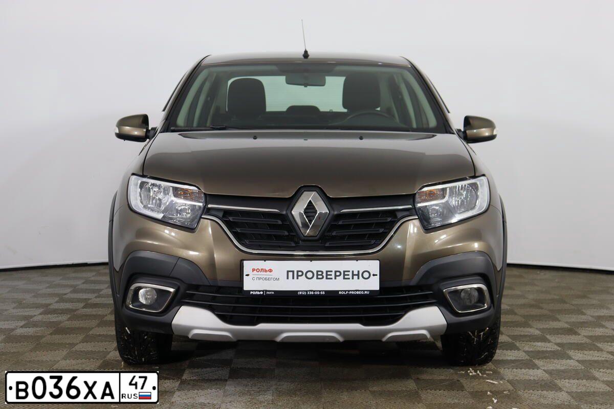 Фото автомобиля RENAULT LOGAN, 2018 — госномер А801ТА147. Цвет: Коричневый