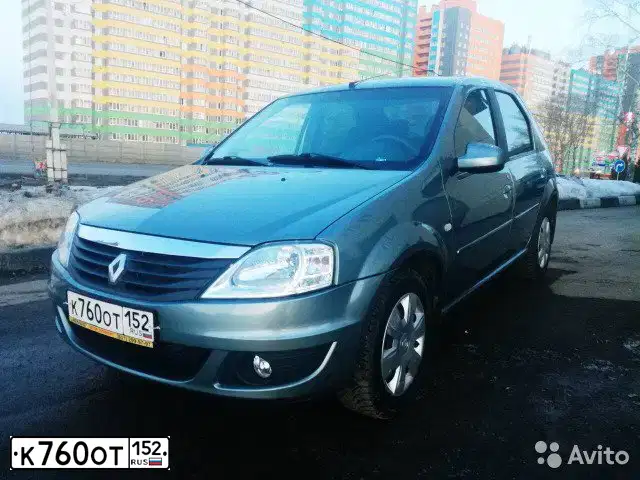 Фото автомобиля RENAULT LOGAN, 2012 — госномер Р782ВВ152. Цвет: СИНИЙ