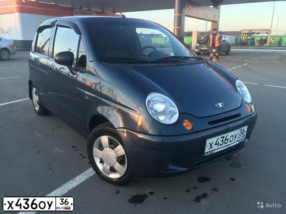 Фото автомобиля DAEWOO MATIZ, 2004 — госномер Х436ОУ36. Цвет: Серо-Синий