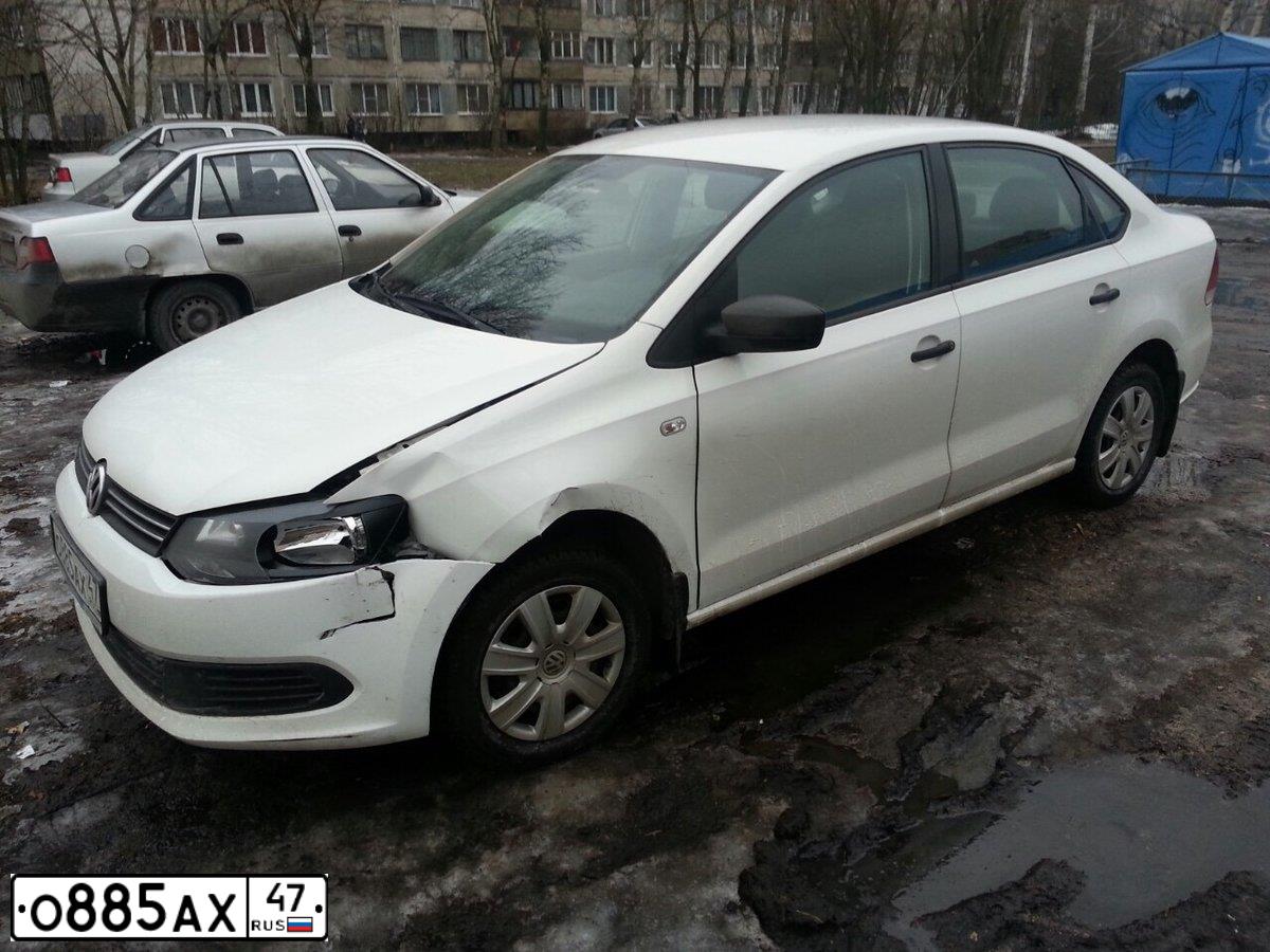 Фото автомобиля VOLKSWAGEN POLO, 2012 — госномер Т287ОВ198. Цвет: Белый