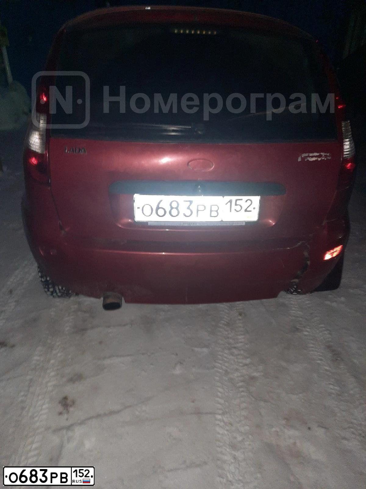 Фото автомобиля LADA KALINA, 2007 — госномер Т219УО152. Цвет: Красный