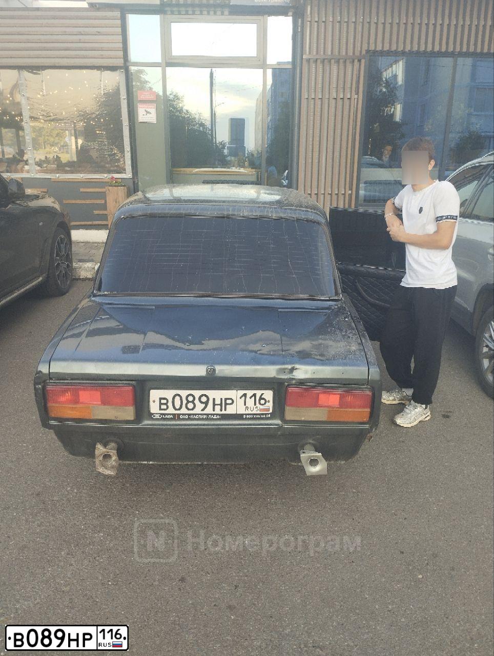 Фото автомобиля LADA 2107, 2010 — госномер В089НР116. Цвет: СЕРО-СИНЕ-ЗЕЛЕНЫЙ