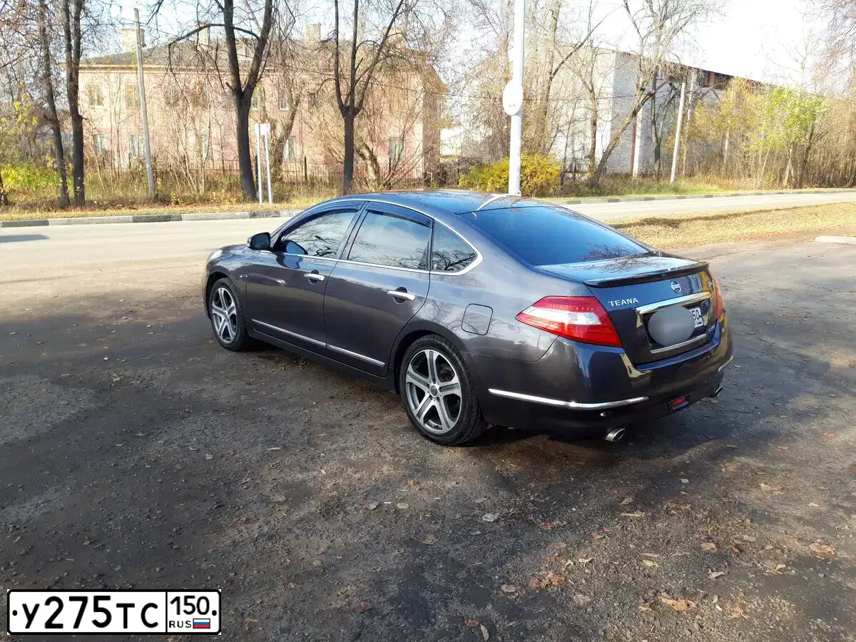 Фото автомобиля NISSAN TEANA, 2008 — госномер М585АМ04. Цвет: СЕРО-СИРЕНЕВЫЙ