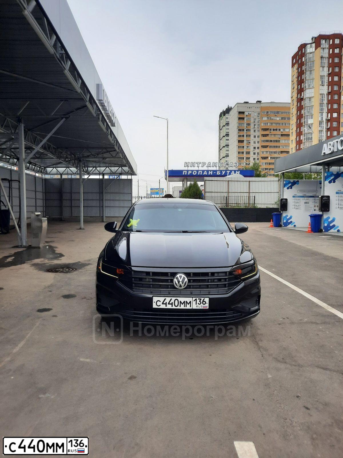 Фото автомобиля VOLKSWAGEN JETTA, 2018 — госномер С440ММ136. Цвет: ЧЕРНЫЙ