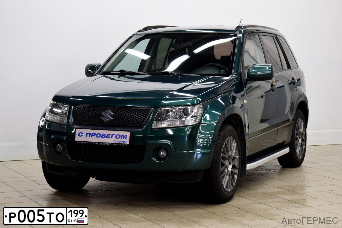 Фото автомобиля SUZUKI /GRAND/ VITARA, 2008 — госномер Р005ТО199. Цвет: ЗЕЛЕНЫЙ