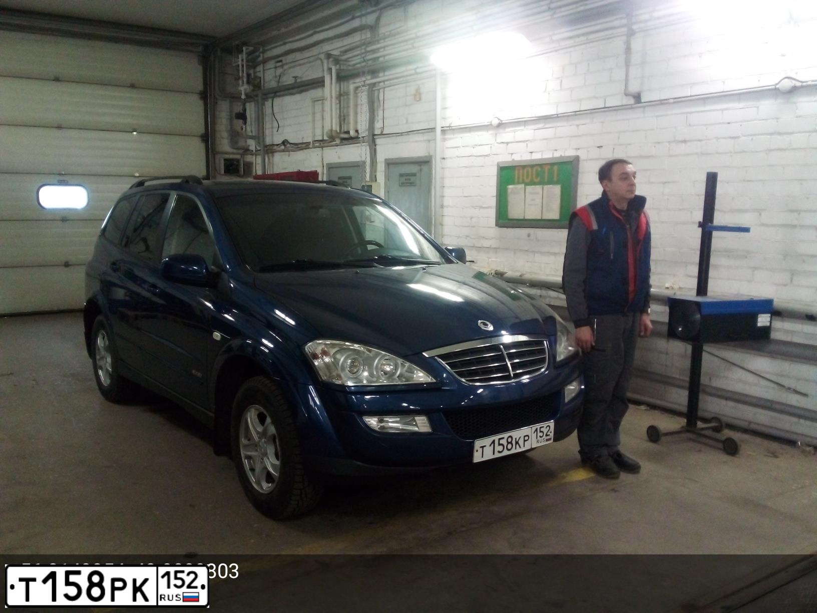 Фото автомобиля SSANGYONG KYRON, 2009 — госномер С099ОК52. Цвет: синий