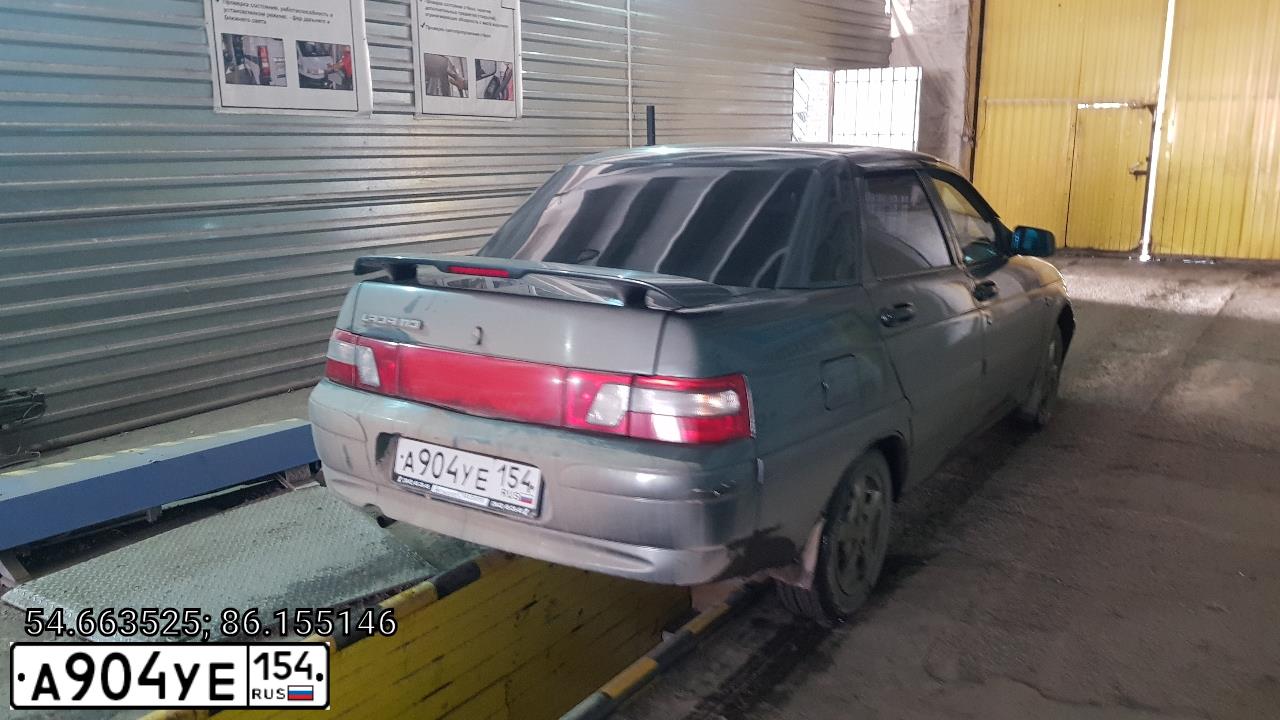 Фото автомобиля LADA 2110, 2006 — госномер А904УЕ154. Цвет: СЕРО-СИНЕ-ЗЕЛЕНЫЙ