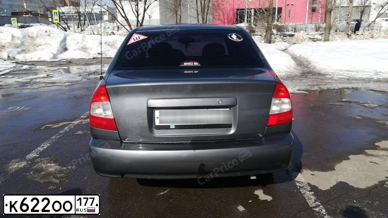 Фото автомобиля TAGAZ ACCENT, 2005 — госномер К622ОО177. Цвет: Серый
