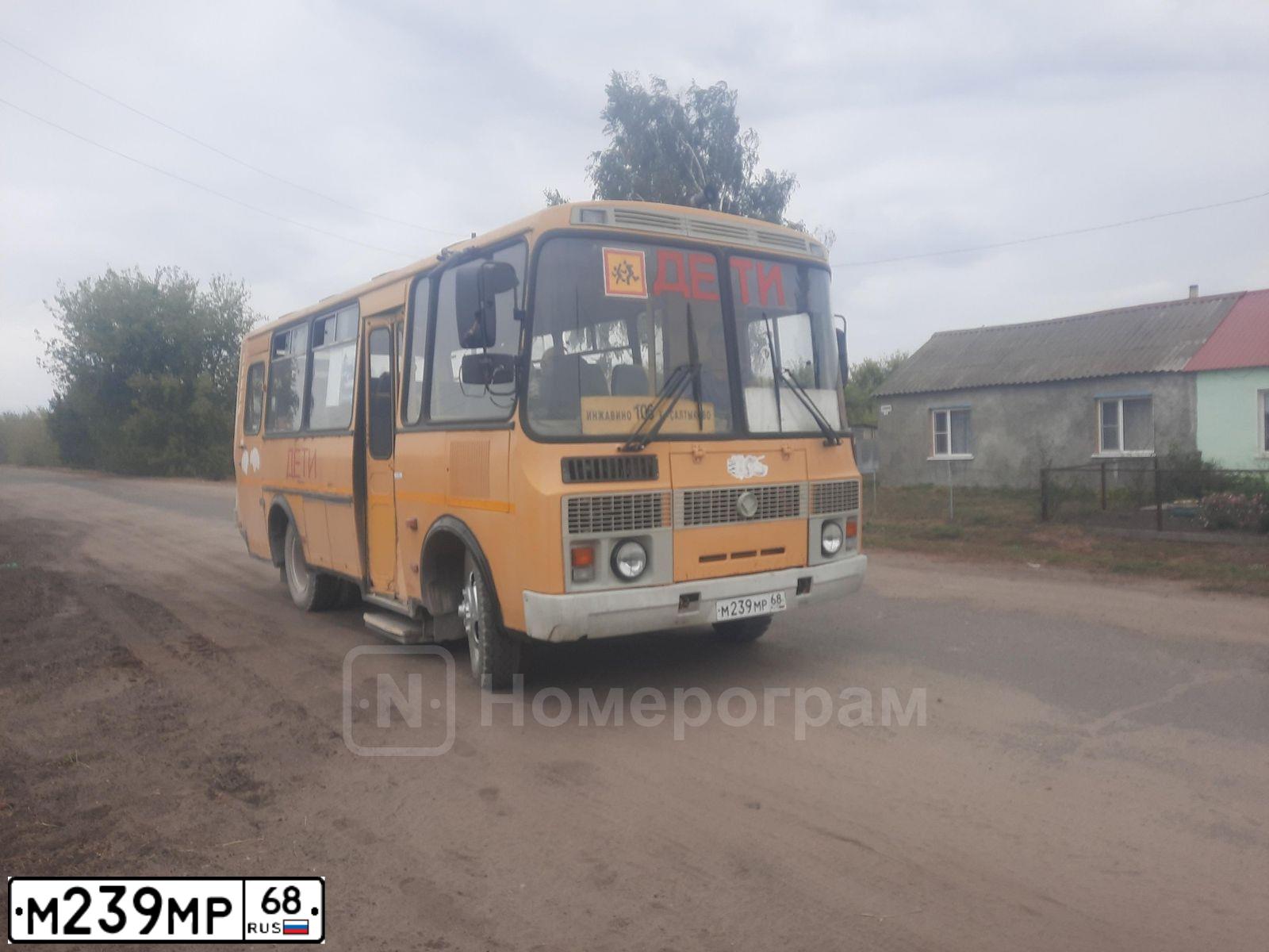 Фото автомобиля PAZ 3205, 2010 — госномер М239МР68. Цвет: ЖЕЛТЫЙ
