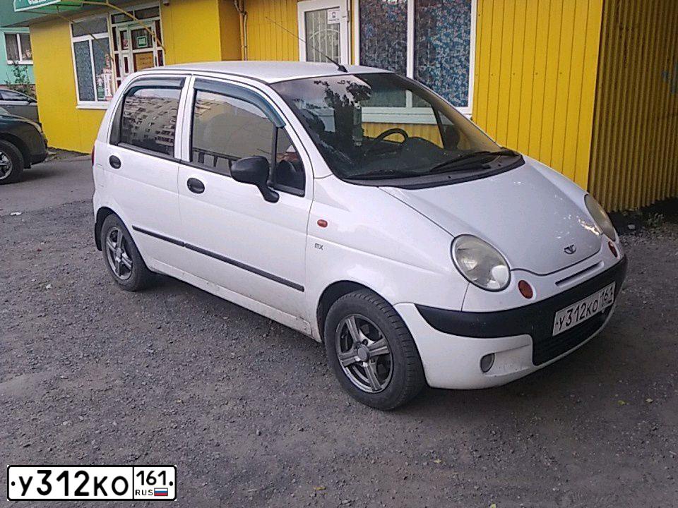 Фото автомобиля DAEWOO MATIZ, 2007 — госномер У312КО61. Цвет: Белый