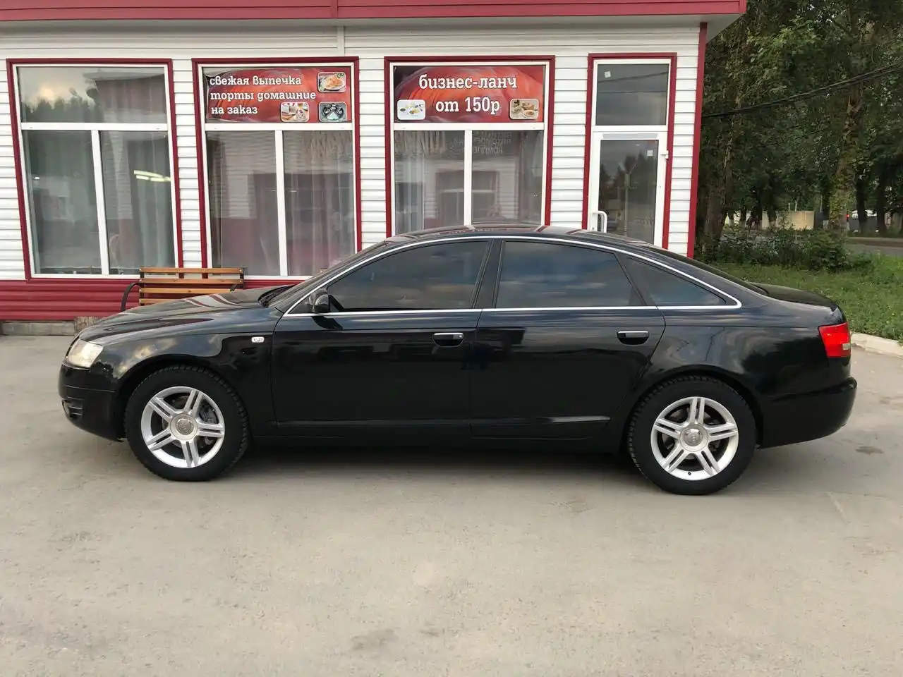 Фото автомобиля AUDI A6, 2006 — госномер М735ОО142. Цвет: ЧЕРНЫЙ