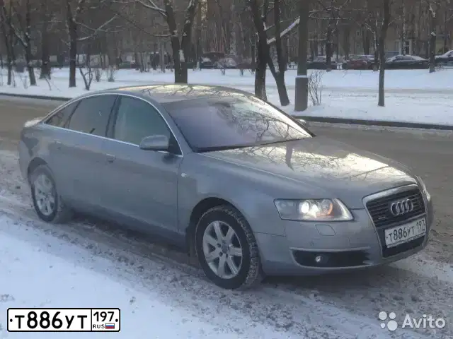 Фото автомобиля AUDI A6, 2007 — госномер В887ОВ777. Цвет: СЕРЫЙ