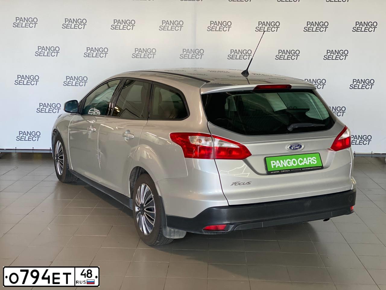 Фото автомобиля FORD FOCUS, 2012 — госномер О794ЕТ48. Цвет: СЕРЕБРИСТЫЙ
