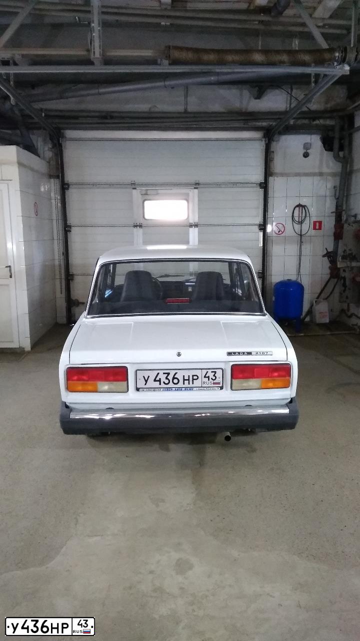 Фото автомобиля VAZ LADA 210740 LADA 2107, 2011 — госномер У436НР43. Цвет: Белый