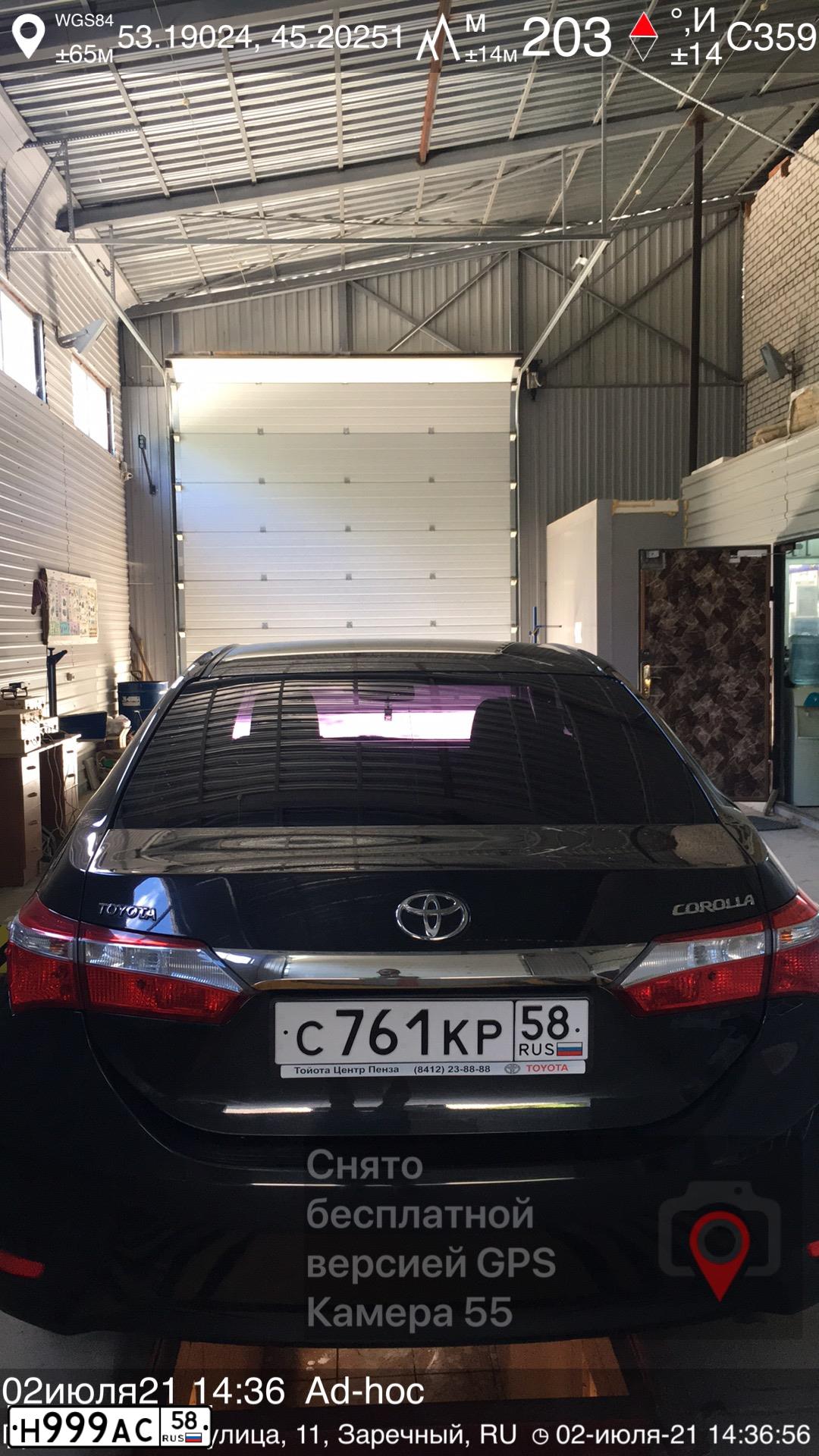 Фото автомобиля TOYOTA COROLLA, 2013 — госномер Н999АС58. Цвет: ЧЕРНЫЙ