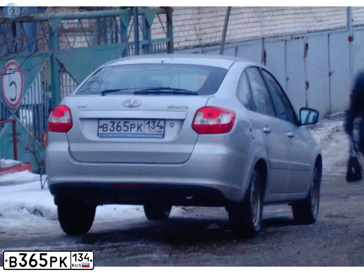 Фото автомобиля LADA 2191 GRANTA, 2015 — госномер В365РК134. Цвет: СЕРЕБРИСТЫЙ
