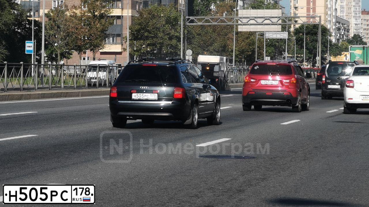 Фото автомобиля AUDI A6, 1998 — госномер Н505РС178. Цвет: ЧЕРНЫЙ