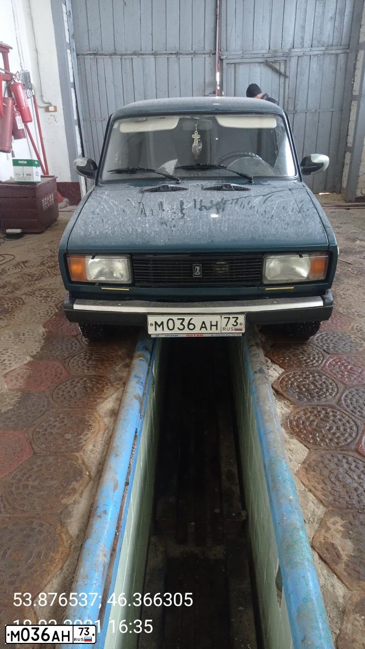 Фото автомобиля LADA 2105 LADA, 2007 — госномер М036АН73. Цвет: Темно-зеленый