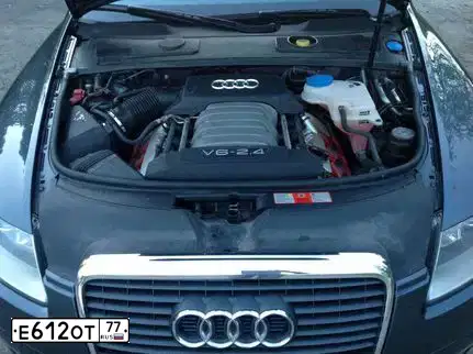 Фото автомобиля AUDI A6, 2008 — госномер Е151МВ199. Цвет: СЕРО СИНИЙ