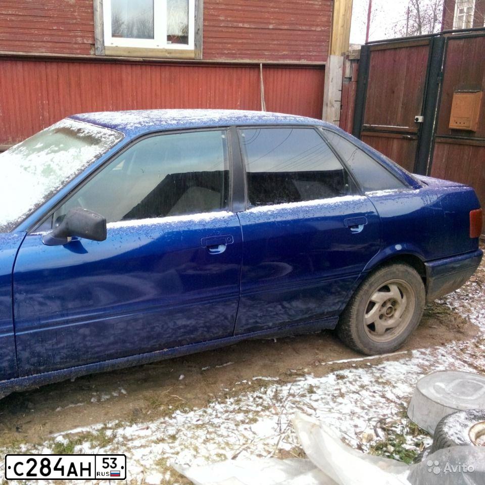Фото автомобиля AUDI 80, 1989 — госномер С284АН53. Цвет: синий