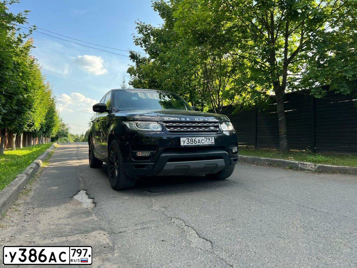 Фото автомобиля LANDROVER RANGE ROVER SPORT, 2016 — госномер М748ОЕ777. Цвет: ЧЕРНЫЙ