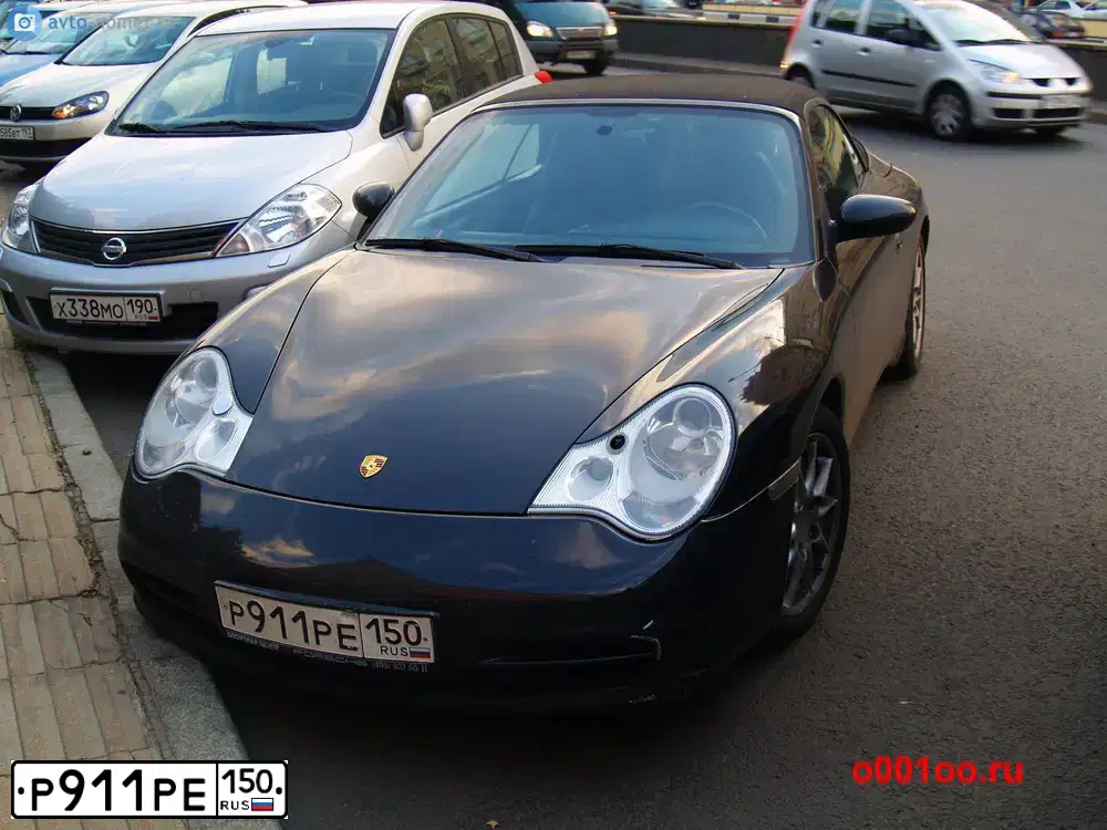 Фото автомобиля PORSCHE 911 CARRERA, 2002 — госномер К511ЕН750. Цвет: ЧЕРНЫЙ